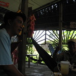 Taking a break on ride to Mekong