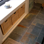 bathroom floor + window seat