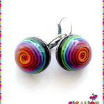 "Psychedelic Spiral" earrings