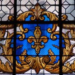 Fleur-de-lis stained glass