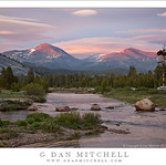 Dusk, Mounts Dana and Gibbs, Tuolumne Meadows