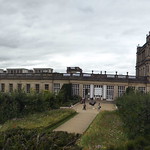Chatsworth House from the gardens - panoramic