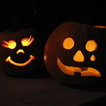 Dolly and Drama Mask Pumpkins