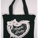 Angelic Pretty Logo Heart Bag (blackxpink)
