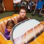 Big bro taking lil sis out for a spin