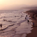 Santa Monica Beach at Sunset