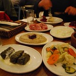 Dolmades, pickles, Melitzanosalata, tzatziki, Smoked Lamb - Hellenic Republic