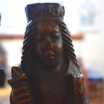 bench end: St Margaret (15th Century)