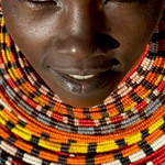 Samburu girl with beaded ruff - Kenya