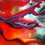 Flowing Paint Reds & Purples