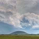 spiral cloud formation over capilin, new mexico