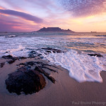 Table Mountain Rock Wave Sunset