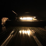 Justin's Boat moored at the Granite Falls Campground dock in Indian Arm Provincial Park near Deep Cove, BC