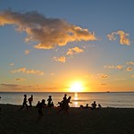 Sunset at Waikiki Beach,