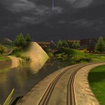 Tram ride in my park after playtesting: rainy day