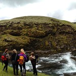 The Icelandic girls contemplate the hyaloclastite (Fja&eth;r&aacute;rglj&uacute;fur)