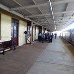 Charleville railway station and the Westlander train. Queensland.