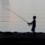 Sunset Fishing Silhouette - Ibiza