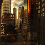 parking garage morning view