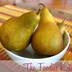Poached Pears with Caramel Sauce