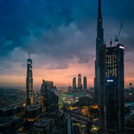 Sun is rising in Dubai