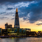 London skyline at sunset