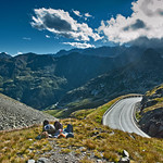 Time out. Wellcome to Italy, the Italien side of the Great Saint Bernard Pass.(2,469 alt. )No. 2235.