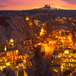 Red evening of G&ouml;reme