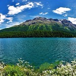 Admiring Lake of St Moritz