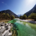 Soča river in the Trenta valley