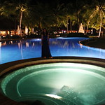 The evening at the Hotel. The Four Seasons Hotel Bora Bora, French Polynesia. Dec/2017
