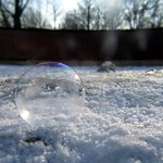 Gefrorene Seifenblase