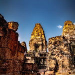 View of Four of the Five Towers of Eastern Mebon Temple, Angkor, Cambodia-10a