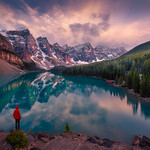 Sunrise on Moraine Lake