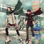 Winter rollerskating