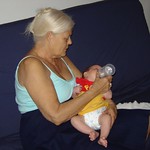 Grandma Kathy feeding Jackson