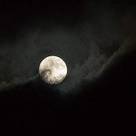 The Moon surfacing through Rolling Clouds 11 Jan 2017