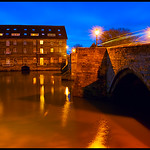 Huntingdon - Golden Reflections on the Old Town Bridge