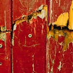 red wood door