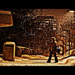 A friend by snowlight