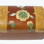 Handmade wooden box with flowers