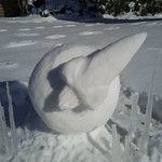 Bottle Rocket Snow Sculpture