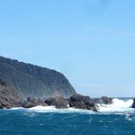 Milford Sound. The lighthouse at the entrance of the Sound where it meets the Tasman Sea.