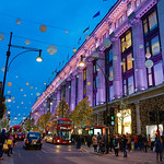 Selfridges Christmas lights, Oxford Street, London, November 2016