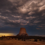 Clouds emanating from Devils Tower