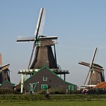 Four windmills at the Zaanse Schans, Holland