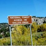 Dallas Creek Road intersection sign