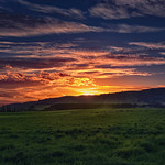 Sunset over the Hunters