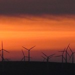 wind mills against sunset 007