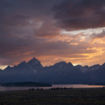Sunset on Jackson Lake